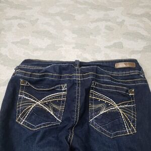 Wallflower Jeans Womens 11 Blue Pockets Bootcut Denim Dark Wash